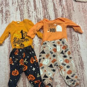 Halloween Pumpkin and Ghost Costume Set for Kids